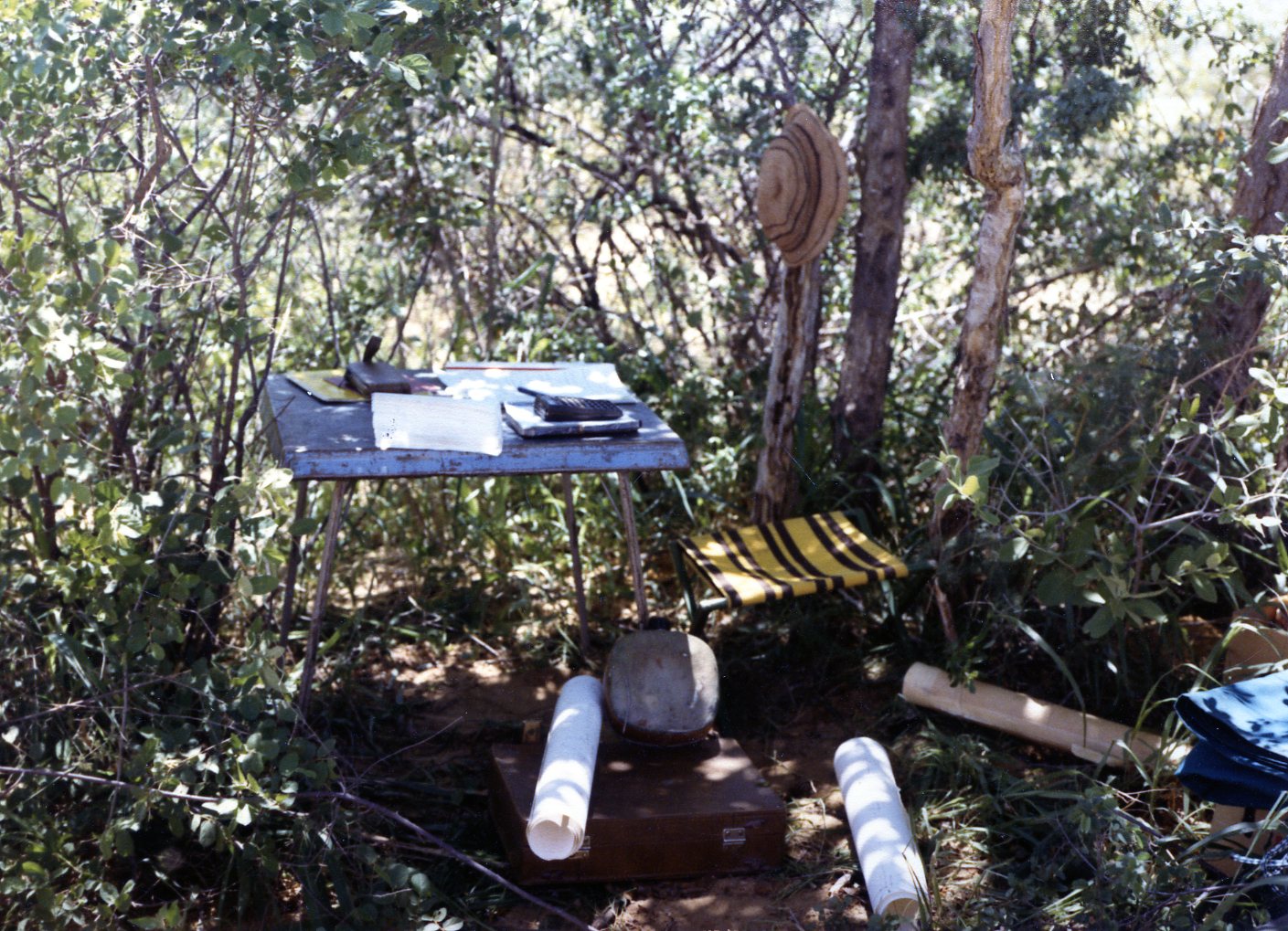 tools for processing survey work on location in Namibia in the 1980's