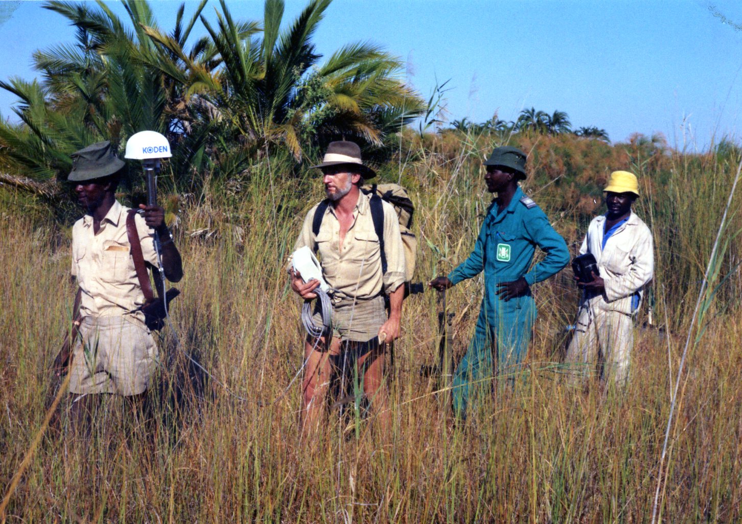 early days of surveying with GPS in Africa