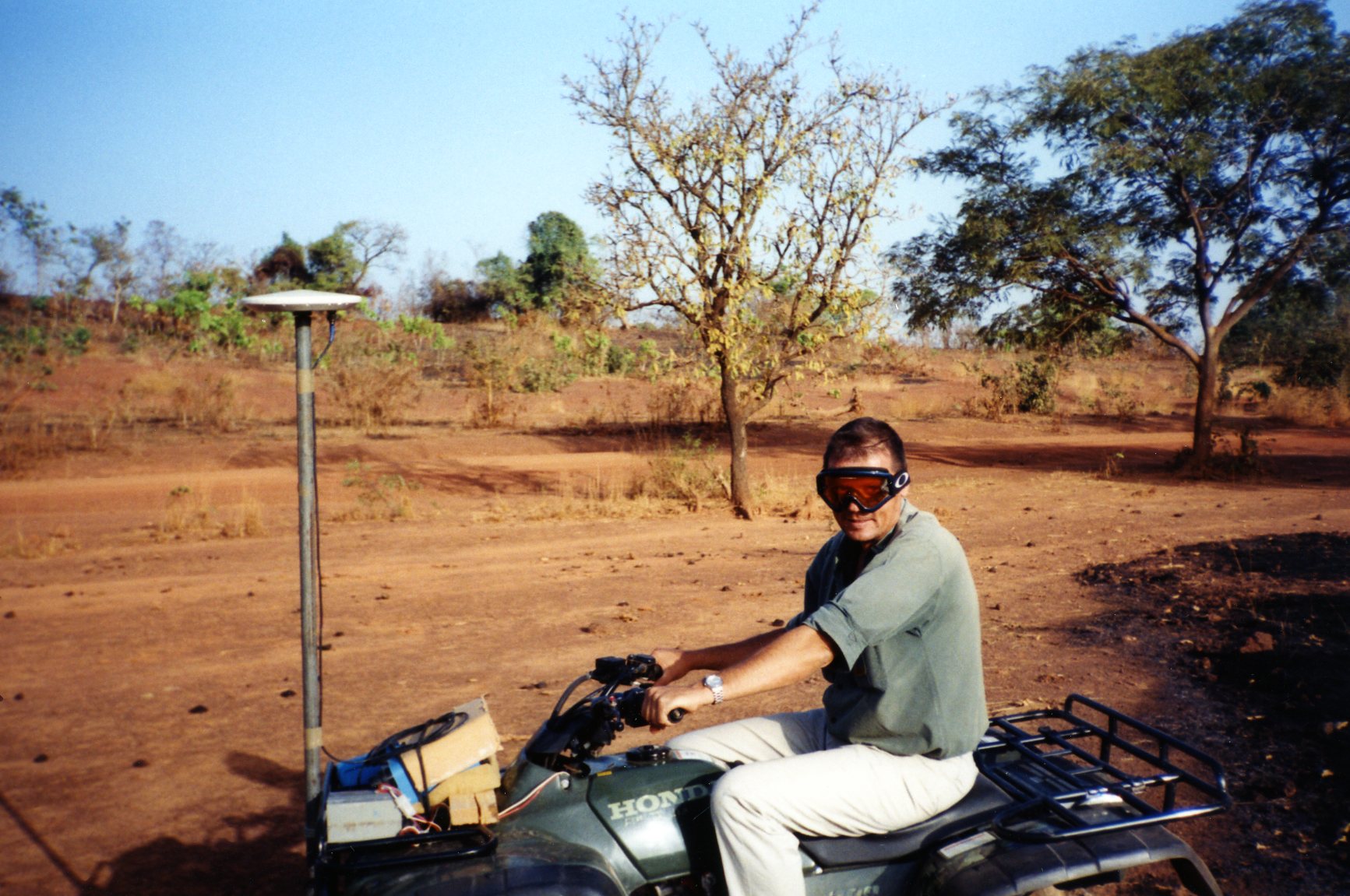 surveying with a quad bike in Africa