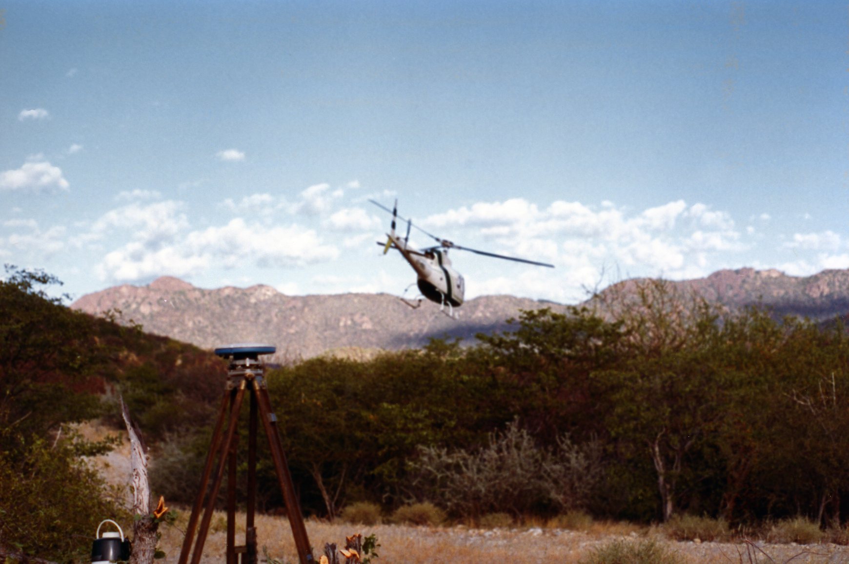 accessing remote areas of Namibia on a survey job using helicopters