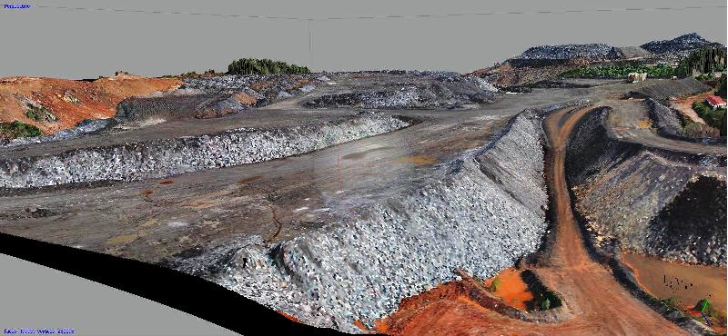 3D model created by Micro Aerial Projects of a mine