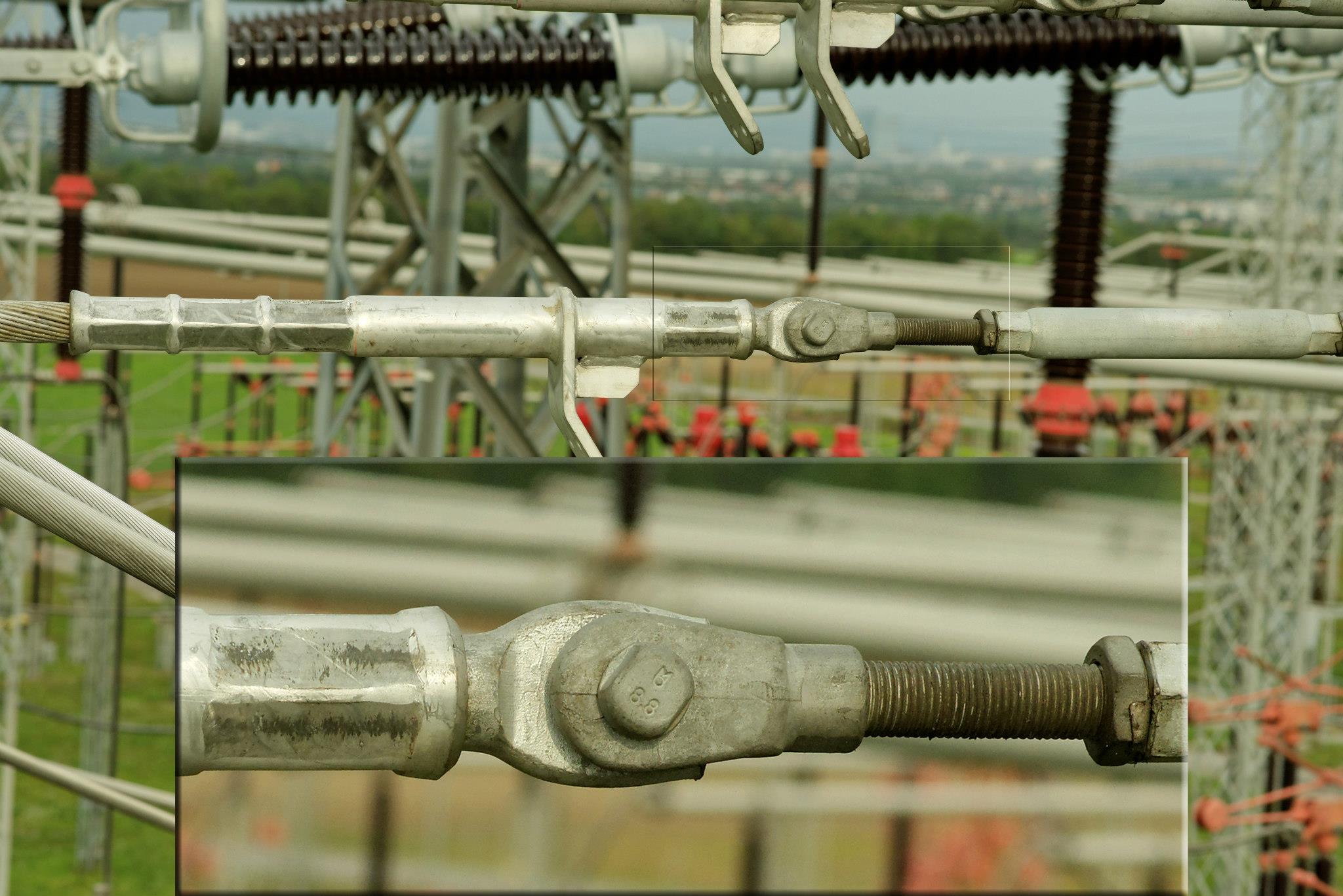 powerline inspection closeup