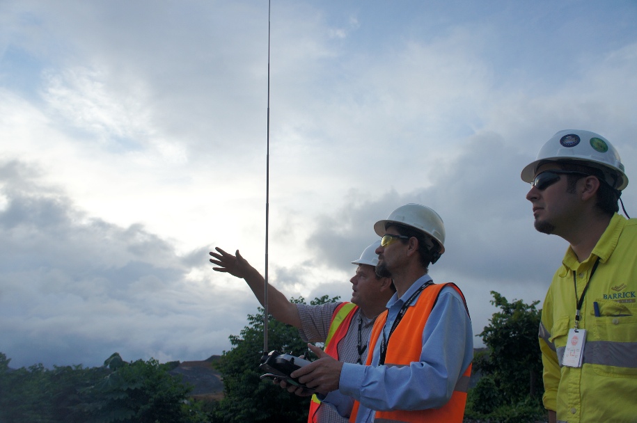 Walter Volkmann of Micro Aerial Projects conducting uav training at a mine
