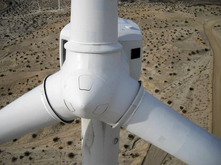 uav photo of wind turbine