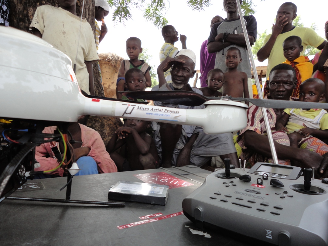 explaining the process of uav mapping in a village