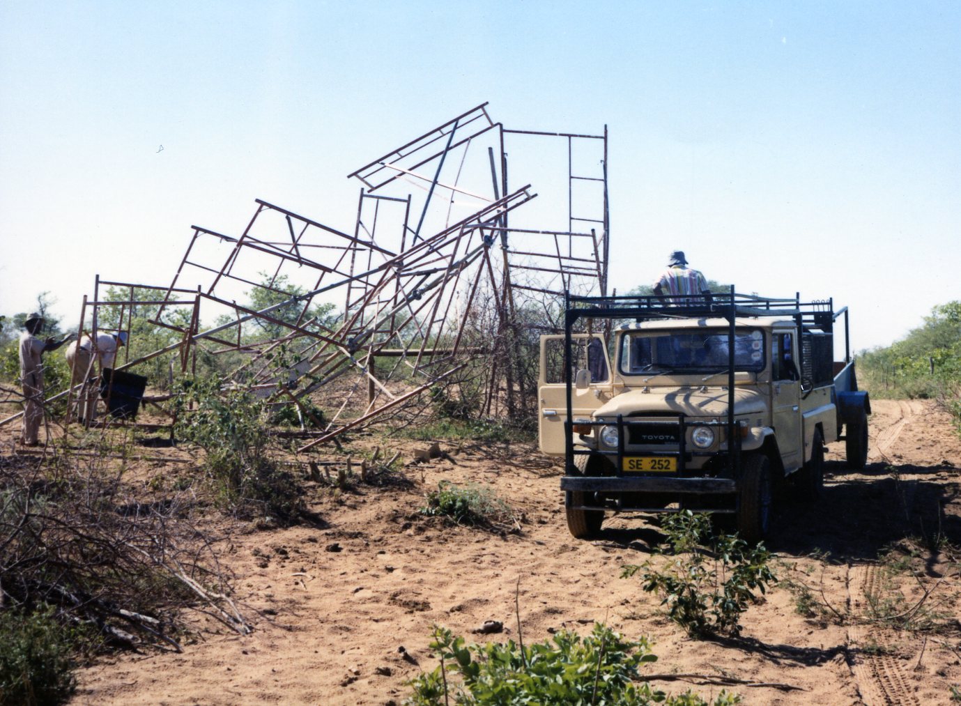 collapsed survey tower 1980's