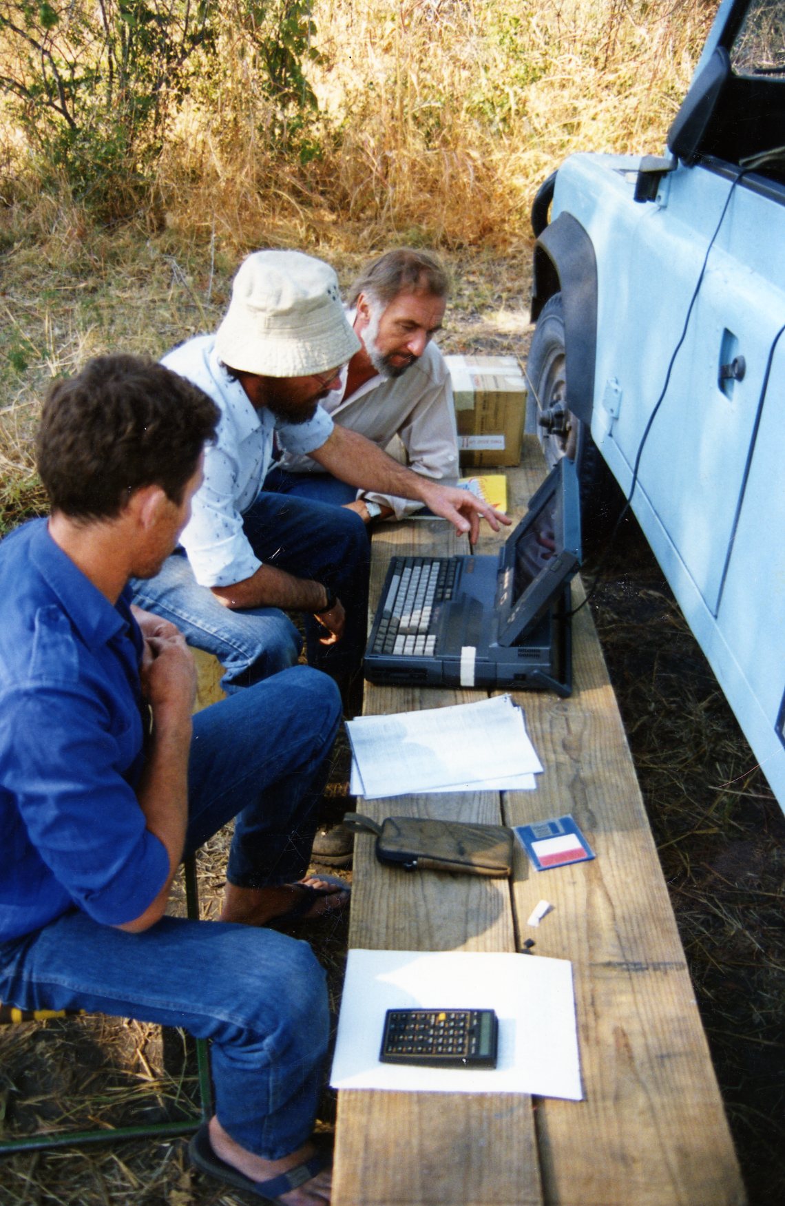 early days of processing GPS data in the African bush