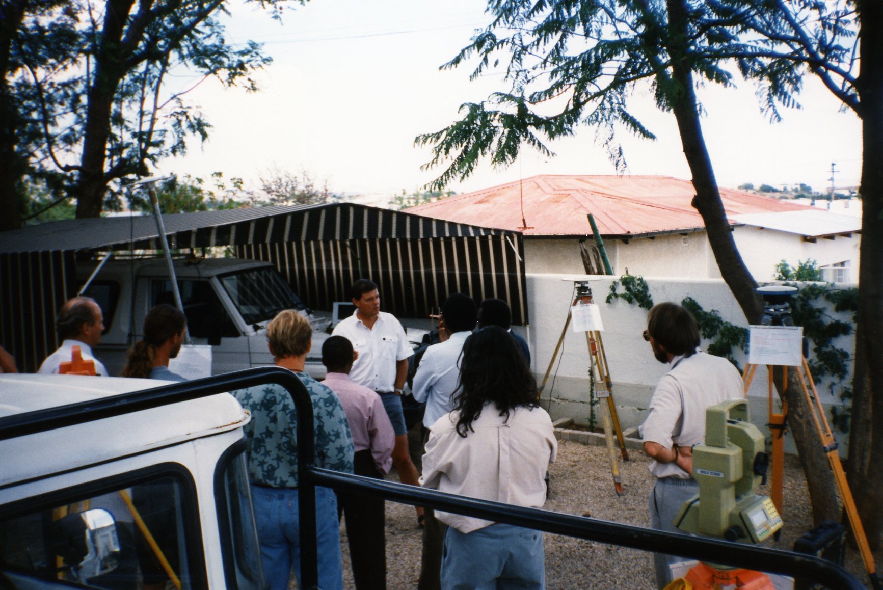 new survey methods on display at the offices of Walter Volkmann in Namibia
