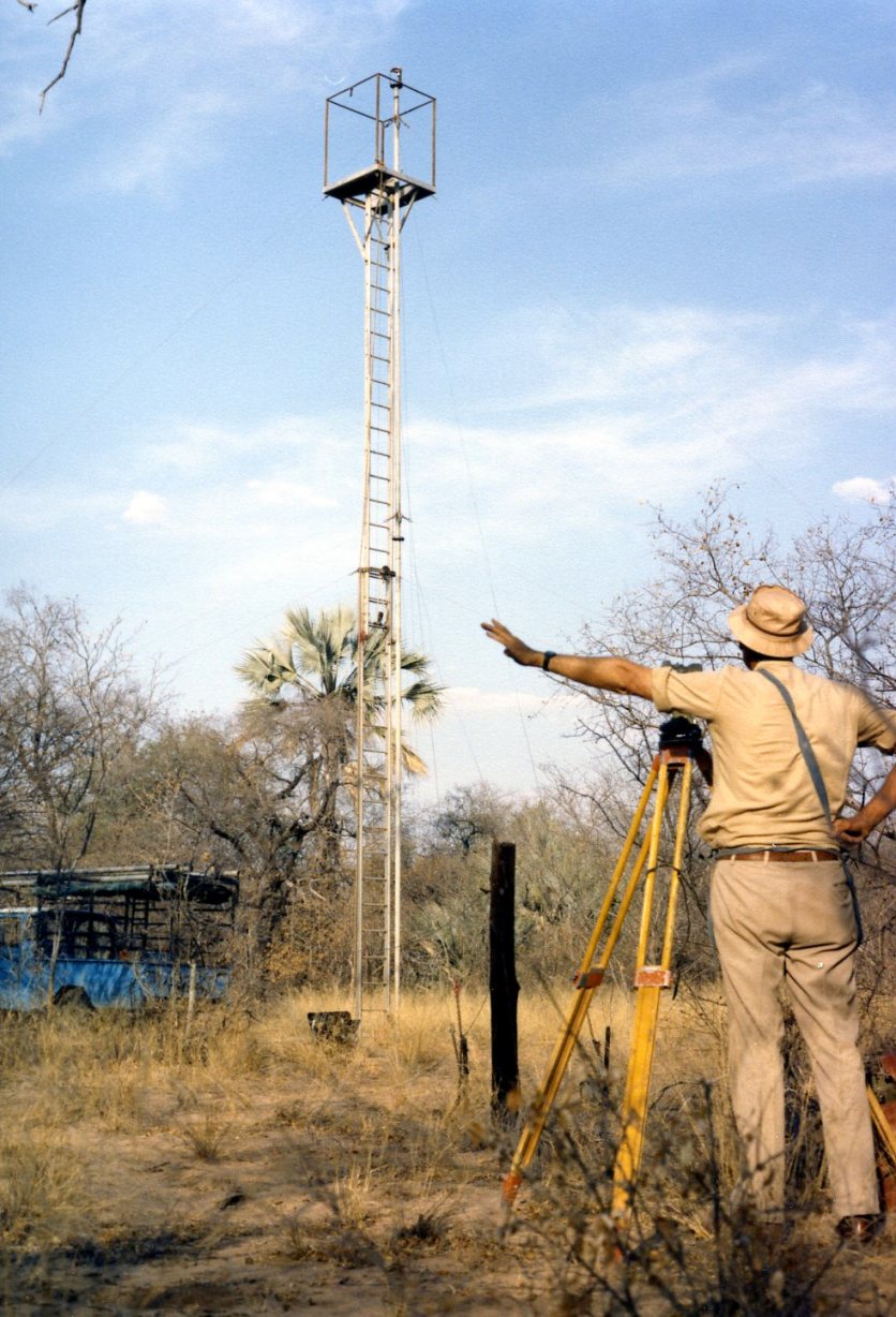 how to see over the bush when surveying in Namibia