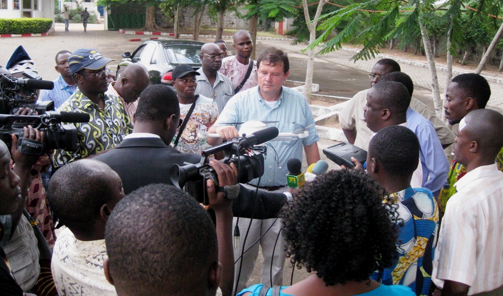 Walter Volkmann of Micro Aerial Projects demonstrating uav use in development in Benin