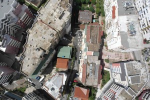View showing density of Tirana development