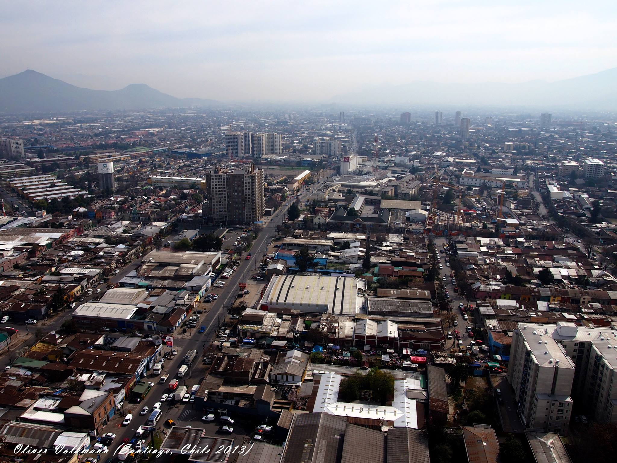 aerial photography of Santiago