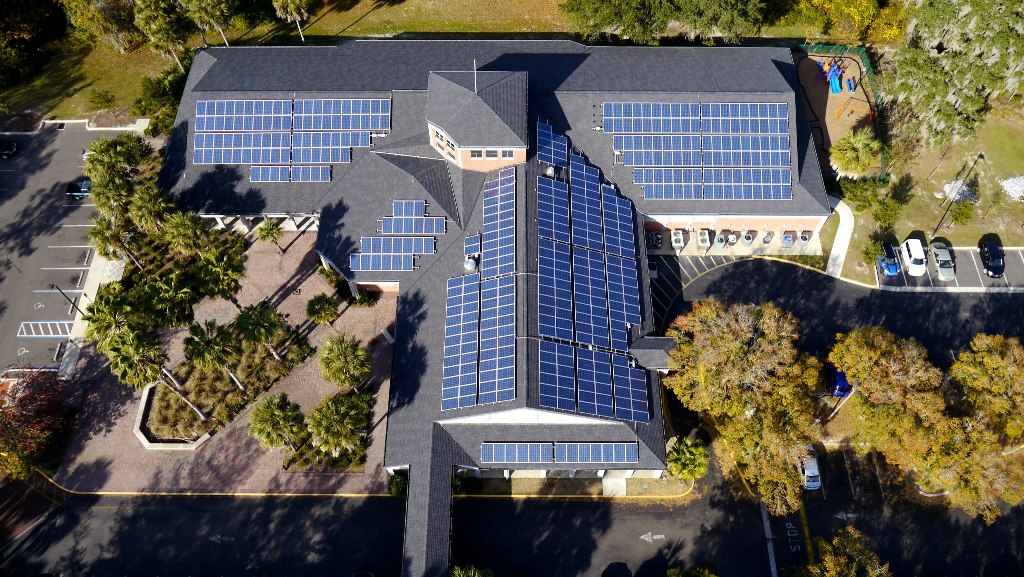 inspecting solar panels