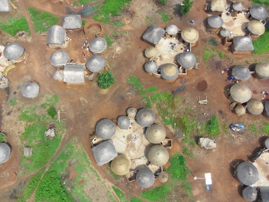aerial view taken by Micro Aerial Projects of village in Ghana