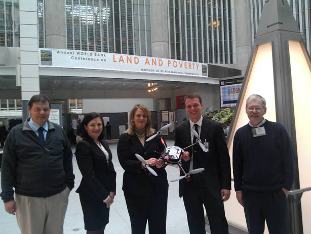 Walter and Oliver Volkmann, Grenville Barnes, Kathrine Kelm, Rumyana Tomchenko at World Bank Conference on Land and Poverty, 2014