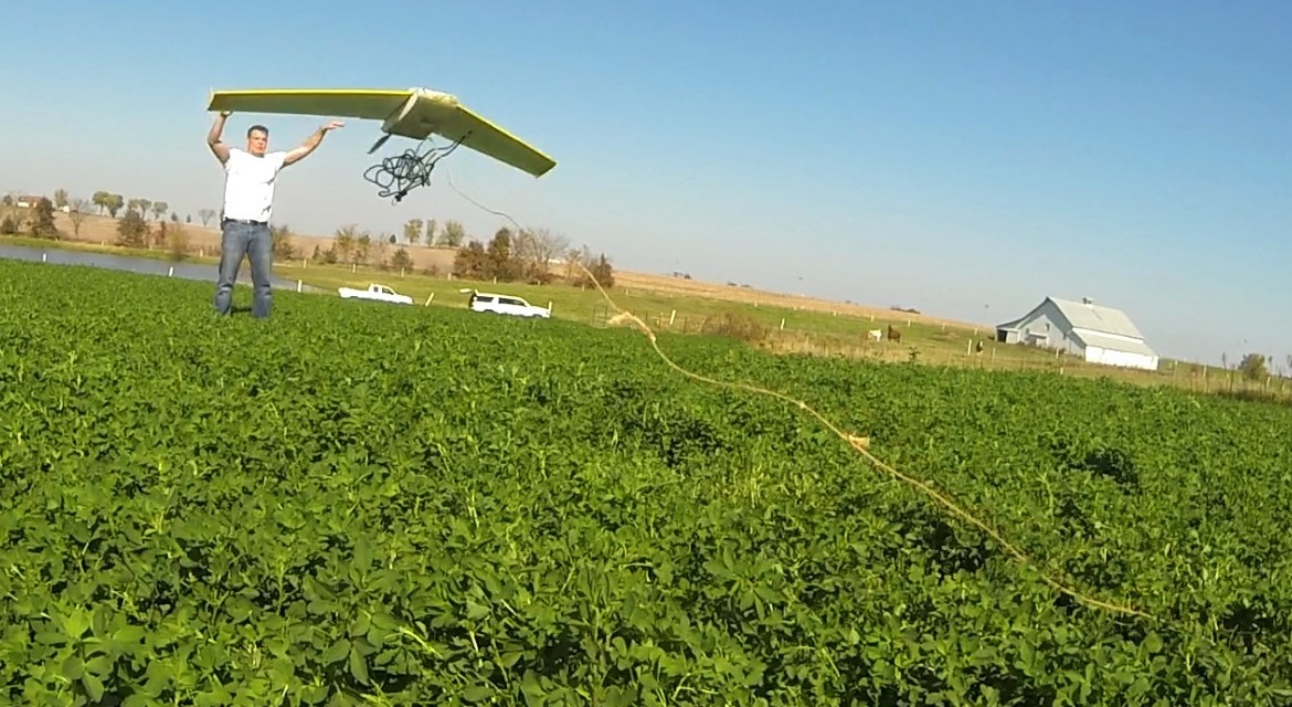 the Bateleur uav, free and away on an automated flight